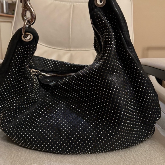 Authentic Jimmy Choo Black Studded hobo Bag - Picture 3 of 14